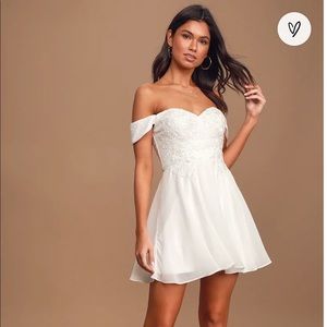 Elegant White Off-Shoulder Dress